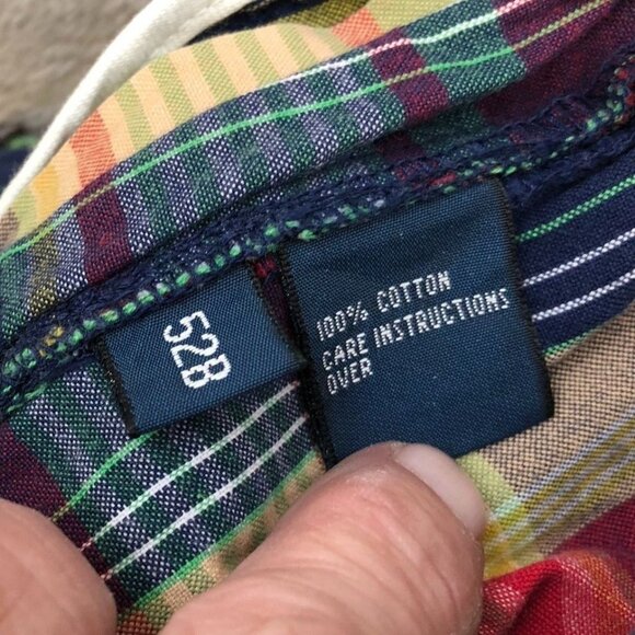 Polo Ralph Lauren Mens Prospect Shorts Size 52 Big Plaid Casual Retro - Picture 9 of 11